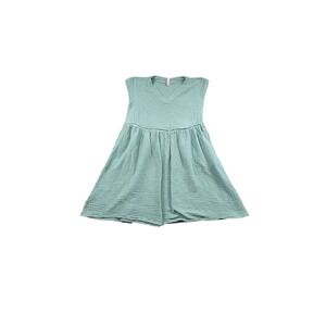 Latched Mama Nursing Dress Small Green Cotton Muslin Breastfeeding